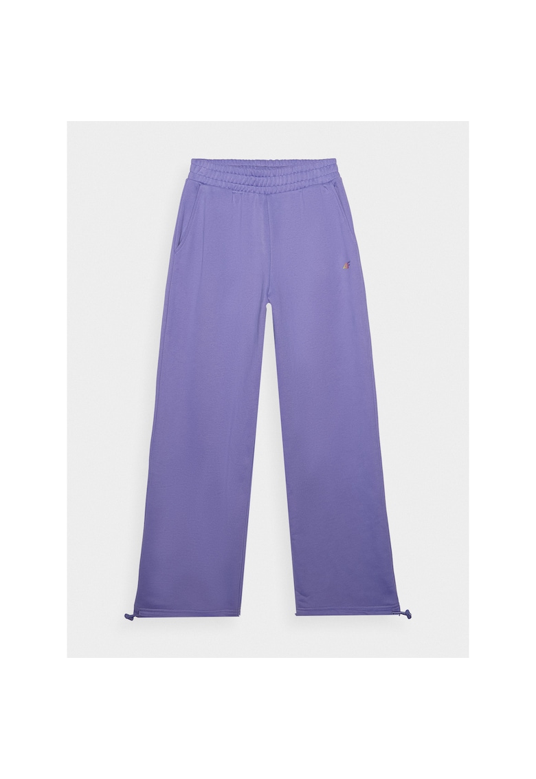 Pantaloni sport dama supradimensionati - violet - bumbac