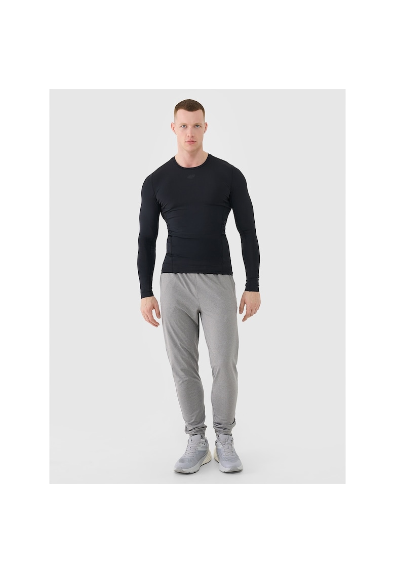 Pantaloni sport barbati antrenament - gri - material respirabil