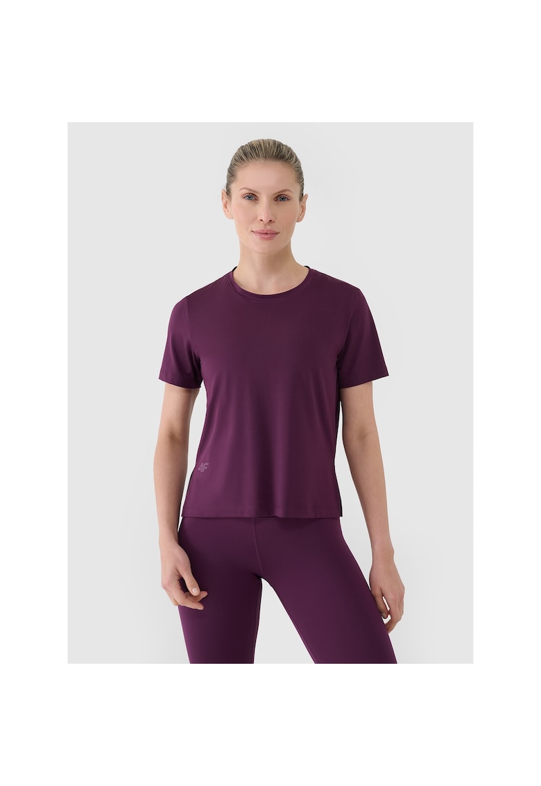 Tricou de Antrenament Femei Violet Inchis Oversize Reciclat Uscare Rapida 4FDry XS-XL