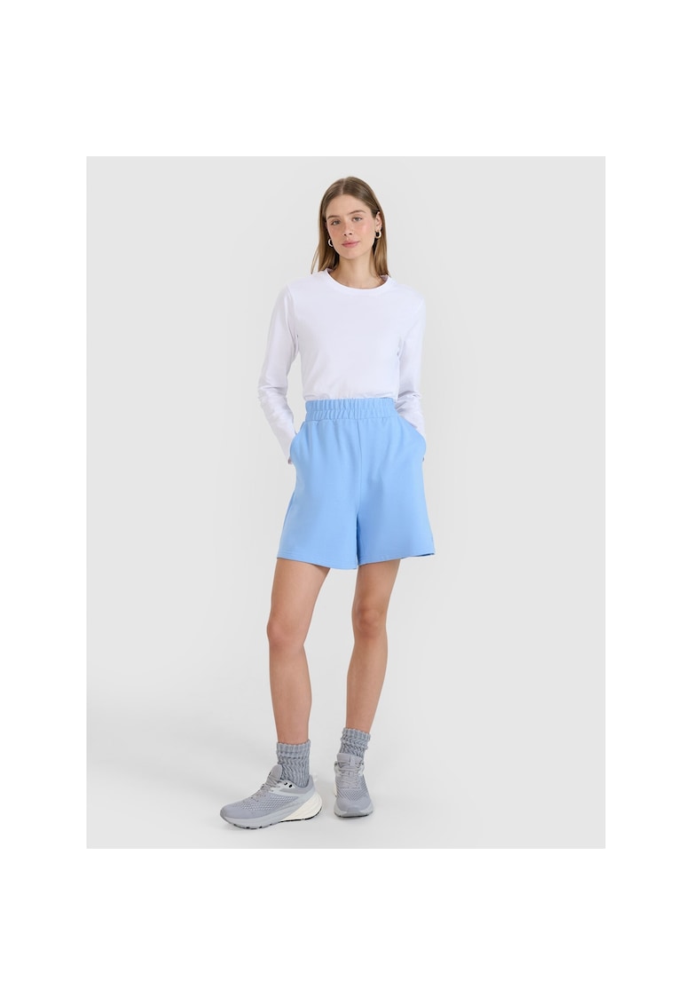 Pantaloni scurti dama - albastru - bumbac 80%