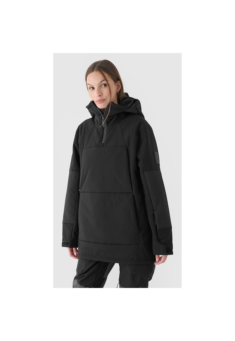 Geaca snowboard femei membrana NeoDry 8000 - gluga reglabila - impermeabila - neagra - poliester