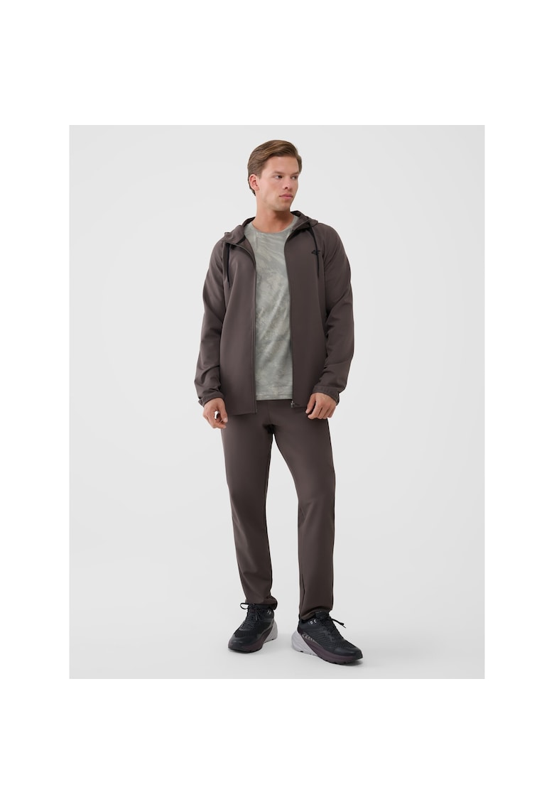 Pantaloni sport barbati antrenament - maro - material respirabil