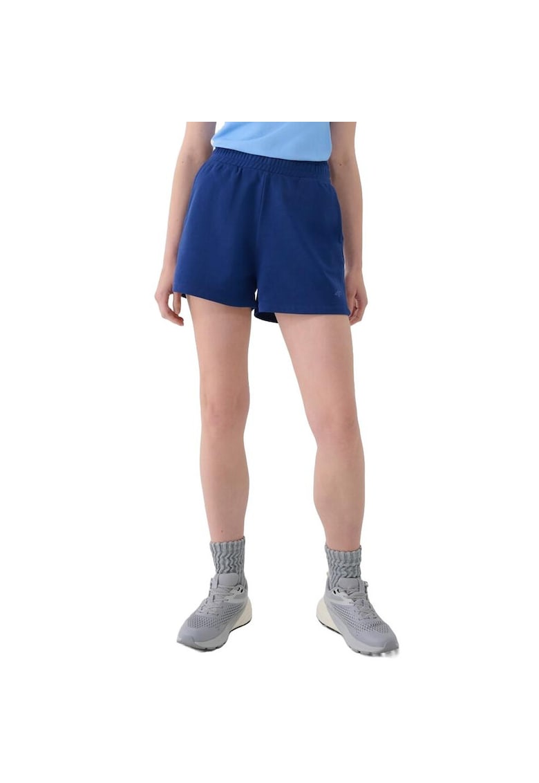 Pantaloni scurti de trening albastru - bumbac si poliester