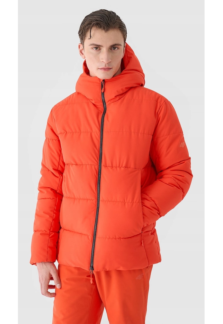 Geaca Tehnica de Schi pentru Barbati NeoDry 5000 - Captusita - Rosie - cu Gluga Reglabila si Buzunare Functionale - Sezon AW24