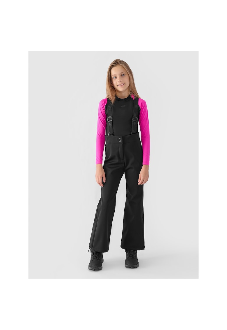 Pantaloni schi fete Junior NeoDry 5000/3000 negru - mulaj silueta - marime 140 - impermeabil - antivant - AW24