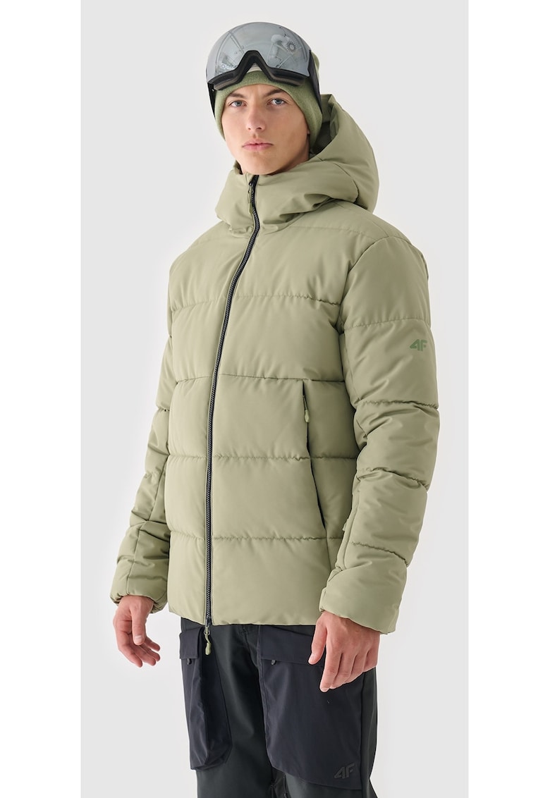 Geaca de schi kaki - membrana NeoDry 5000 - izolatie din poliester - gluga reglabila