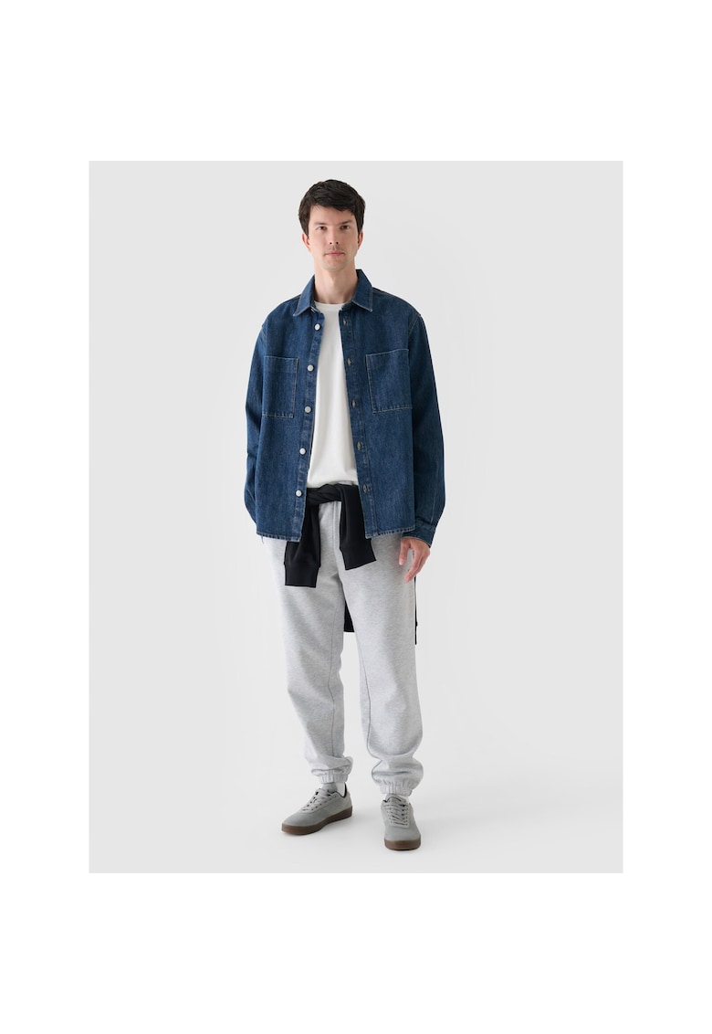 Pantaloni Jogger Barbati Gri Deschis - Bumbac - Regular Fit - Casual si Zilnic - Marimi S-XXL