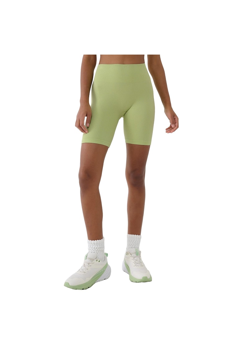 Pantaloni scurti sport dama talie inalta - slim fit - sintetic/elastan - verde