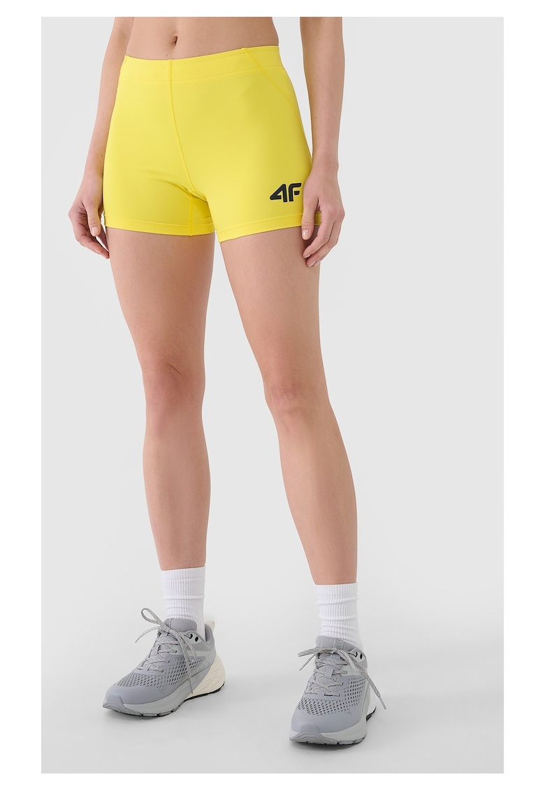 Colanti scurti de antrenament dama - uscare rapida - sintetic/elastan - galben