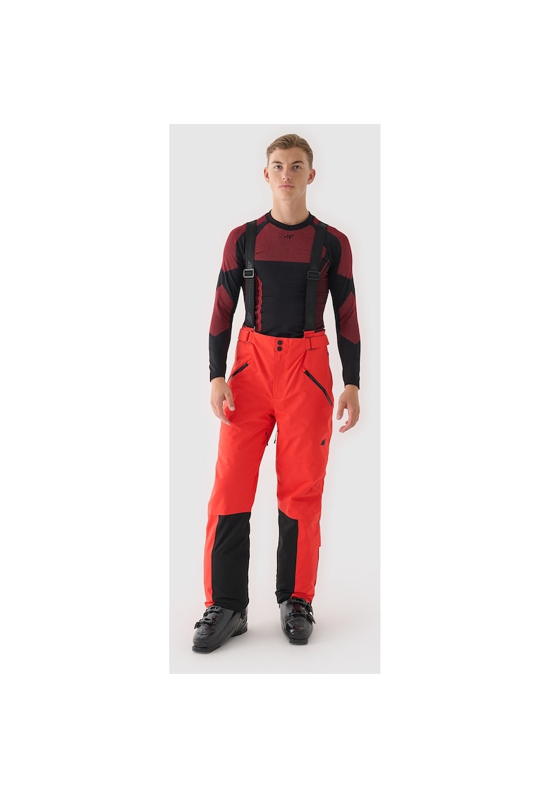 Pantaloni schi barbati Dermizax 20000 - impermeabili - respirabili - rosu - poliester