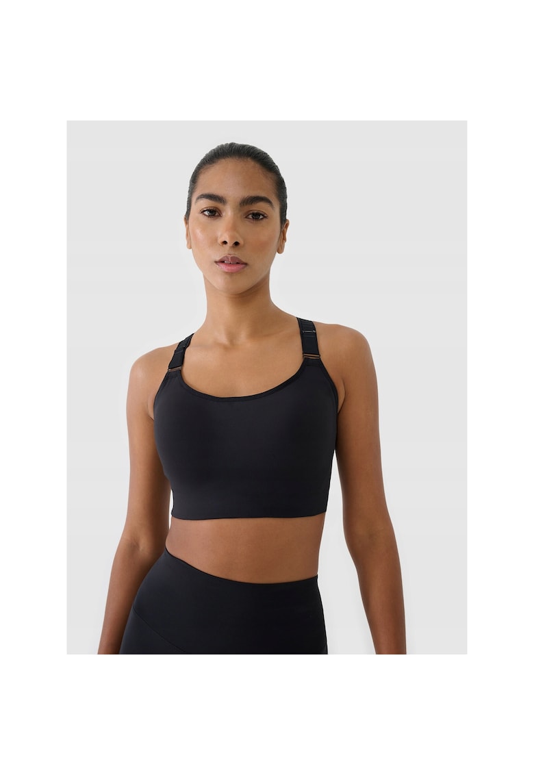 Bustiera sport suport ridicat - elastan/sintetic - negru