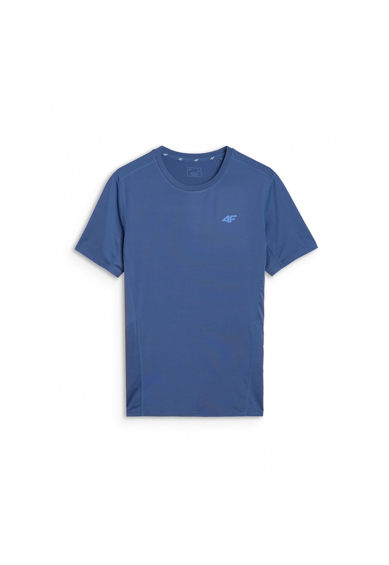 Tricou pentru barbati slim - uscare rapida - albastru marin - material sintetic
