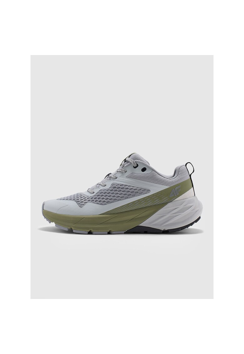Pantofi trekking barbati plasa - gri/kaki