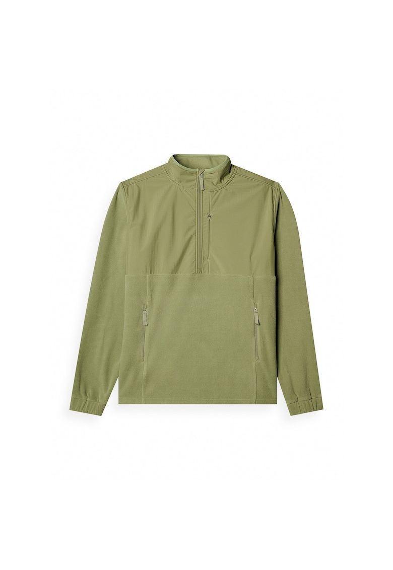 Hanorac Polar Barbati Olive Moss - Tehnologie 4FDry - Microfleece Cald - Grosime 250gsm - Sport/Outdoor - Marimi S-XXL