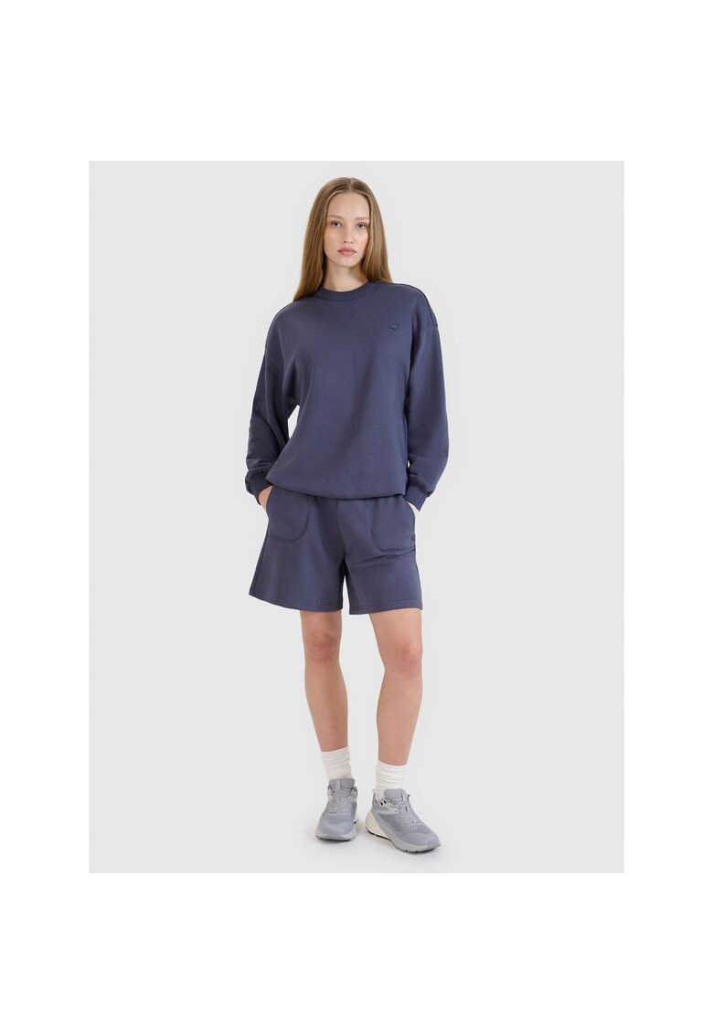 Pantaloni scurti de trening unisex - gri - bumbac 80% - croiala supradimensionata - set