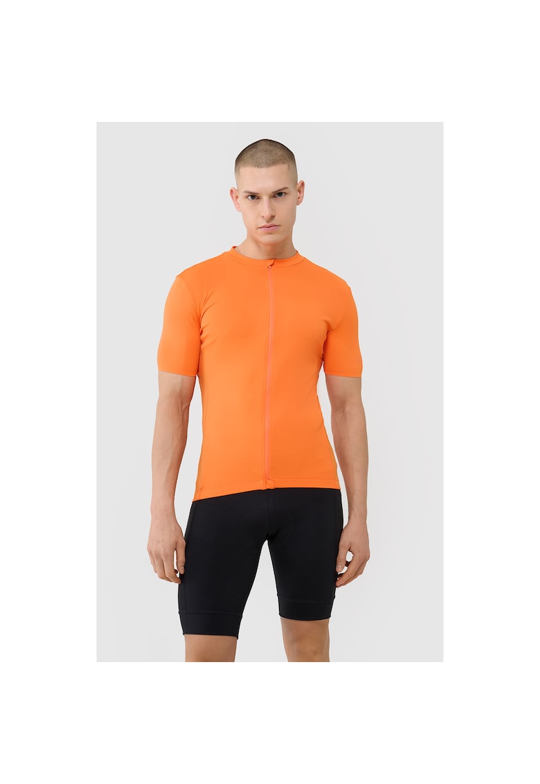 Tricou ciclism pentru barbati - portocaliu - textil - slim fit - 4FDry