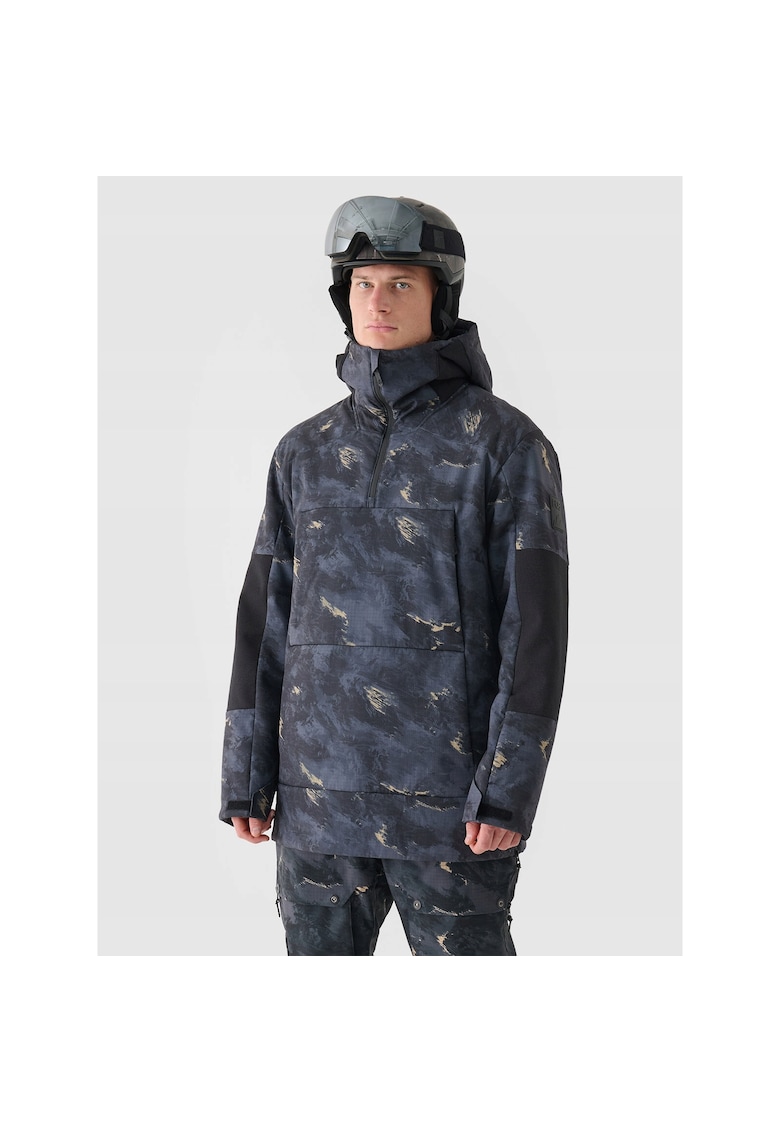 Jacheta de snowboard poliester - gluga ajustabila - bleumarin