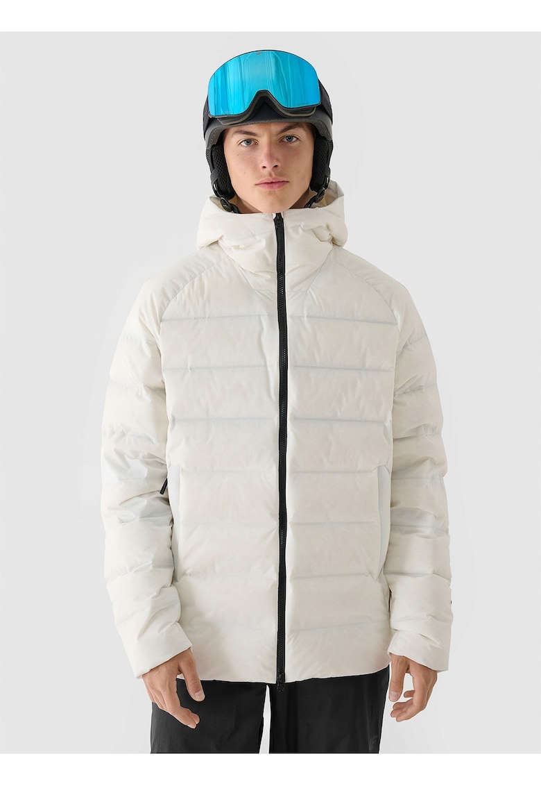 Jacheta de iarna PRO - puf natural - impermeabila - alba - pentru barbati
