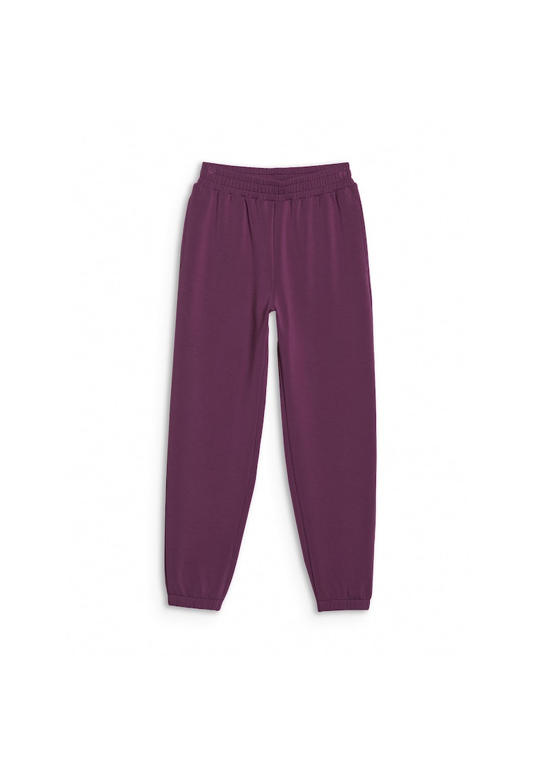 Pantaloni sport dama joggers - violet - material modal