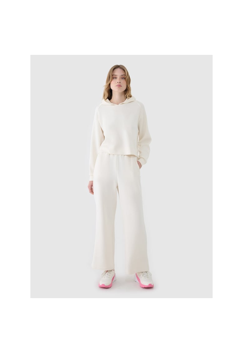 Pantaloni sport dama - alb - modal