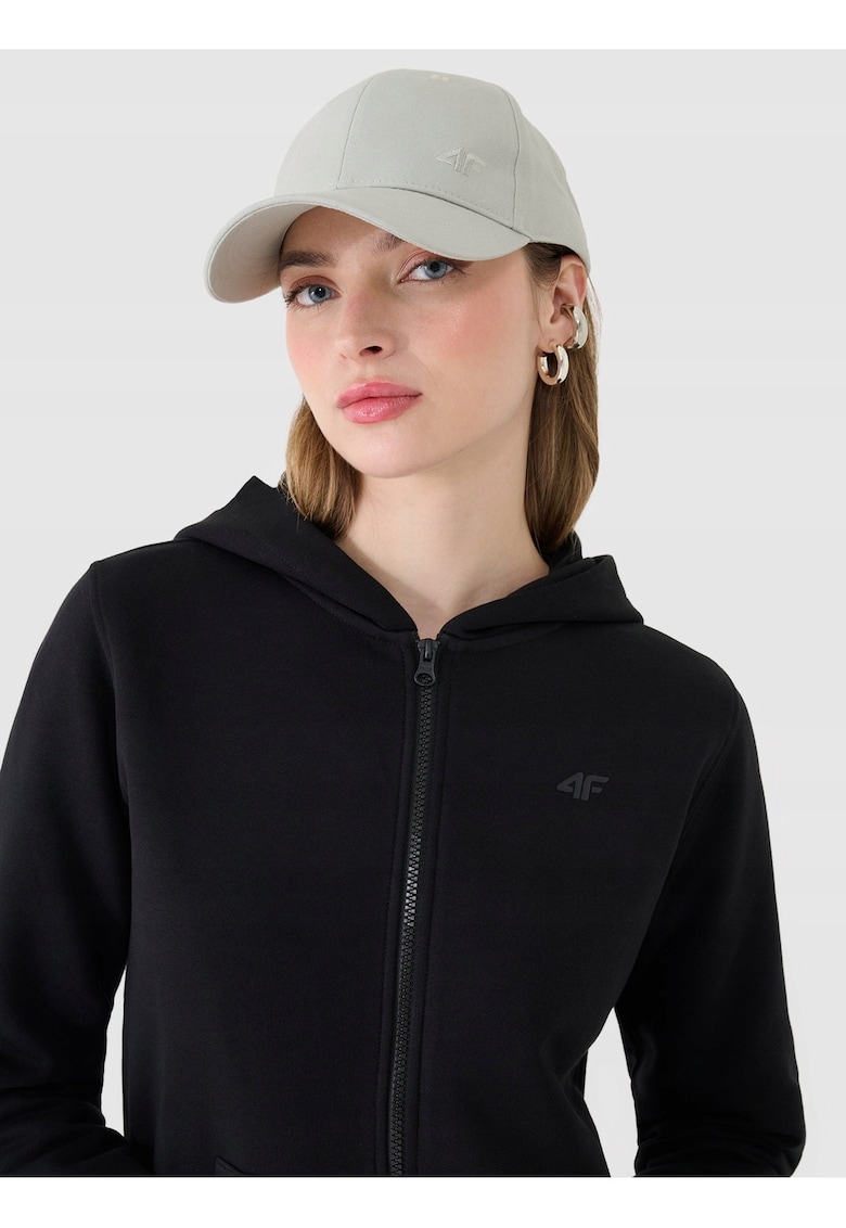 Hanorac Sportstyle Femei Negru Intens - Bumbac & Poliester - Gluga & Fermoar - XS-XXL