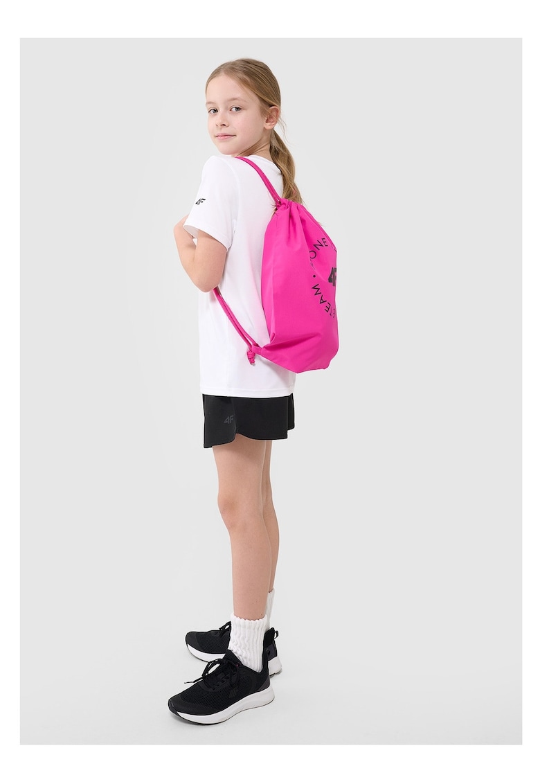 Set sportiv pentru fete - tricou - pantaloni scurti - rucsac - multicolor - material sintetic - tehnologie 4FDry