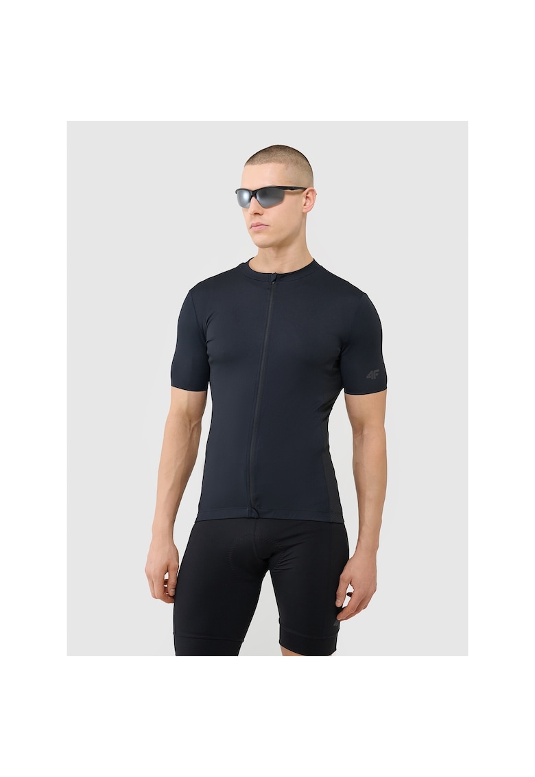 Tricou ciclism negru - slim fit - uscare rapida - sintetic