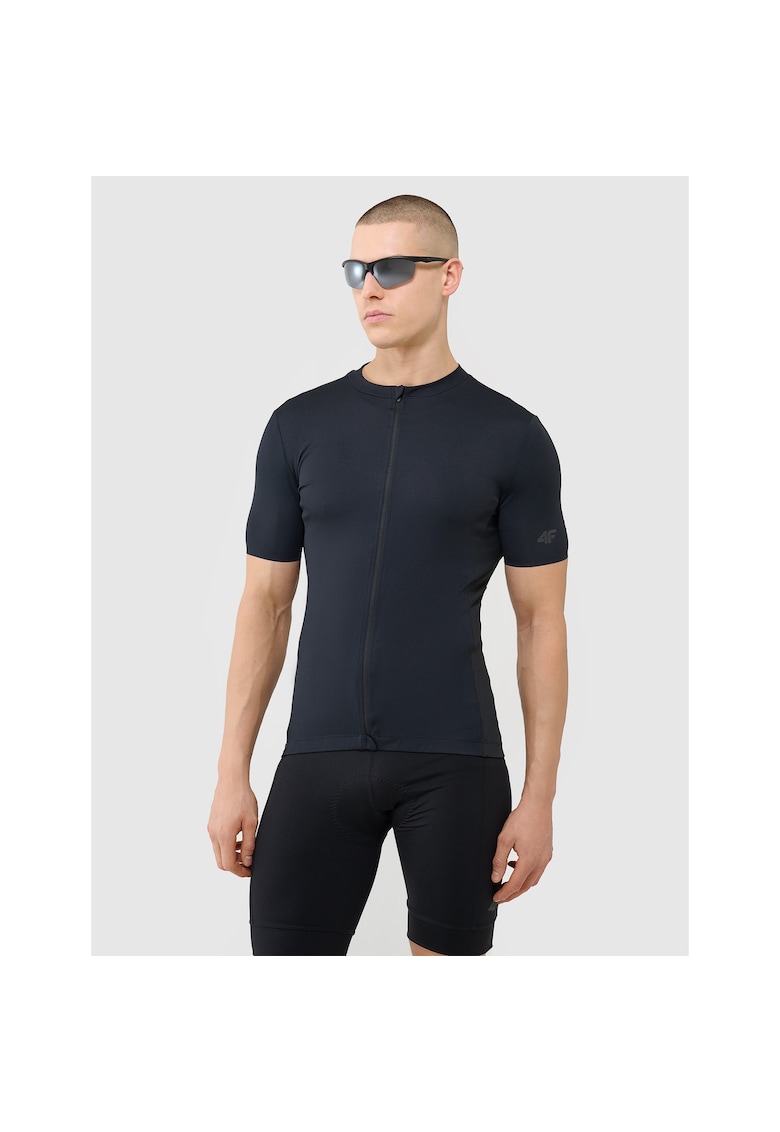 Tricou ciclism negru - slim fit - uscare rapida - sintetic