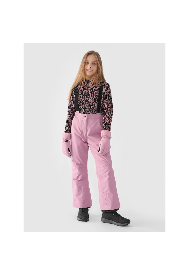 Pantaloni Schi Fete NeoDry Roz Pal - Impermeabili AW24