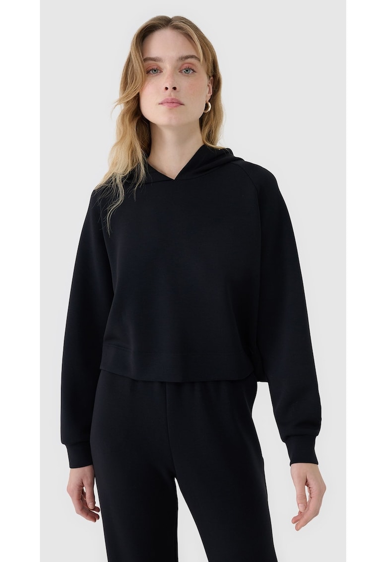 Hanorac Sportstyle Femei Negru Intens - Regular - Confortabil - Modal & Poliester - SS25