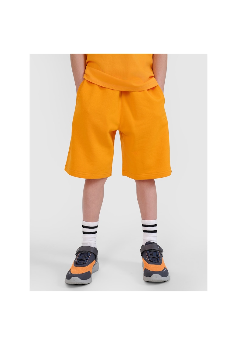 Pantaloni scurti sport baieti portocalii - bumbac - croiala oversize - fara captuseala