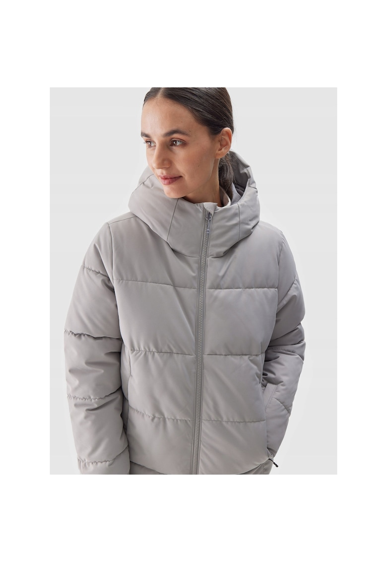 Jacheta de schi pentru femei gri - membrana NeoDry 5000/3000 - gluga ajustabila - izolatie din poliester -