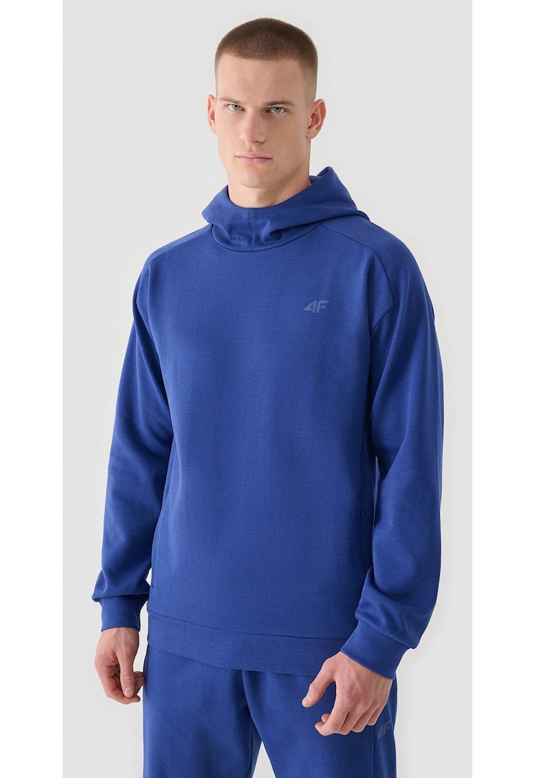 Hanorac Barbati Bleumarin Sportstyle - Bumbac 80% - Fara Fermoar - Regular Fit - Gluga Integrata - Buzunare Laterale - AW24