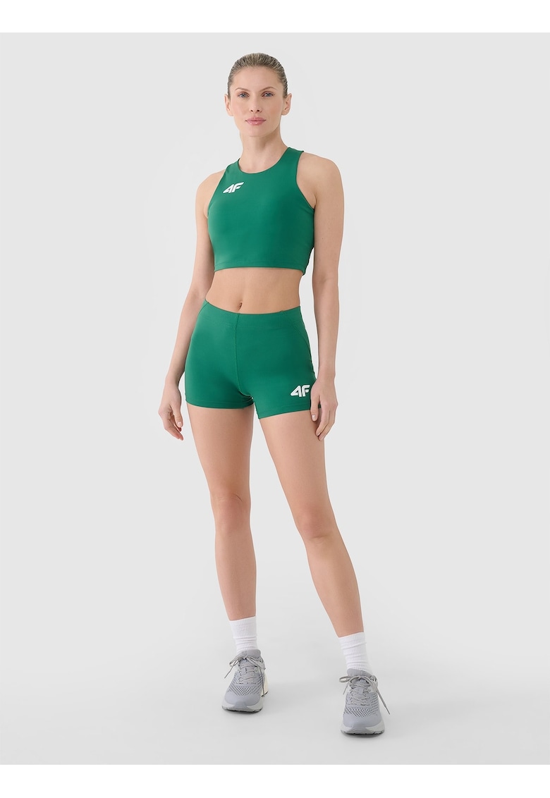 Colanti scurti de antrenament dama - tehnologie 4FDry - sintetic/elastan - verde