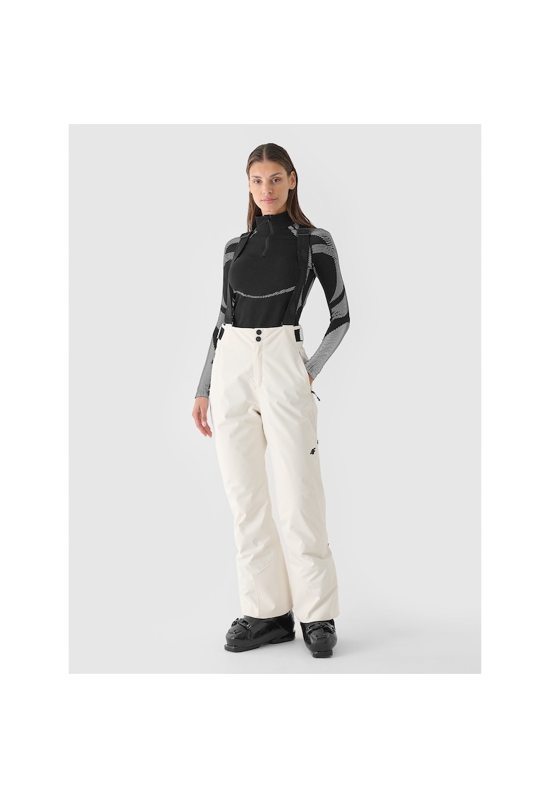 Pantaloni de ski dama Dermizax 20000 - alb - impermeabili - izolatie PrimaLoft