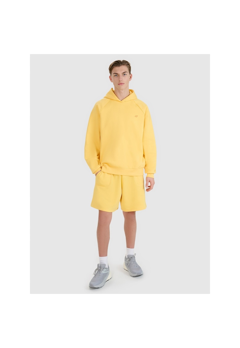 Pantaloni sport unisex galben - bumbac 80% - croiala supradimensionata - fara captuseala