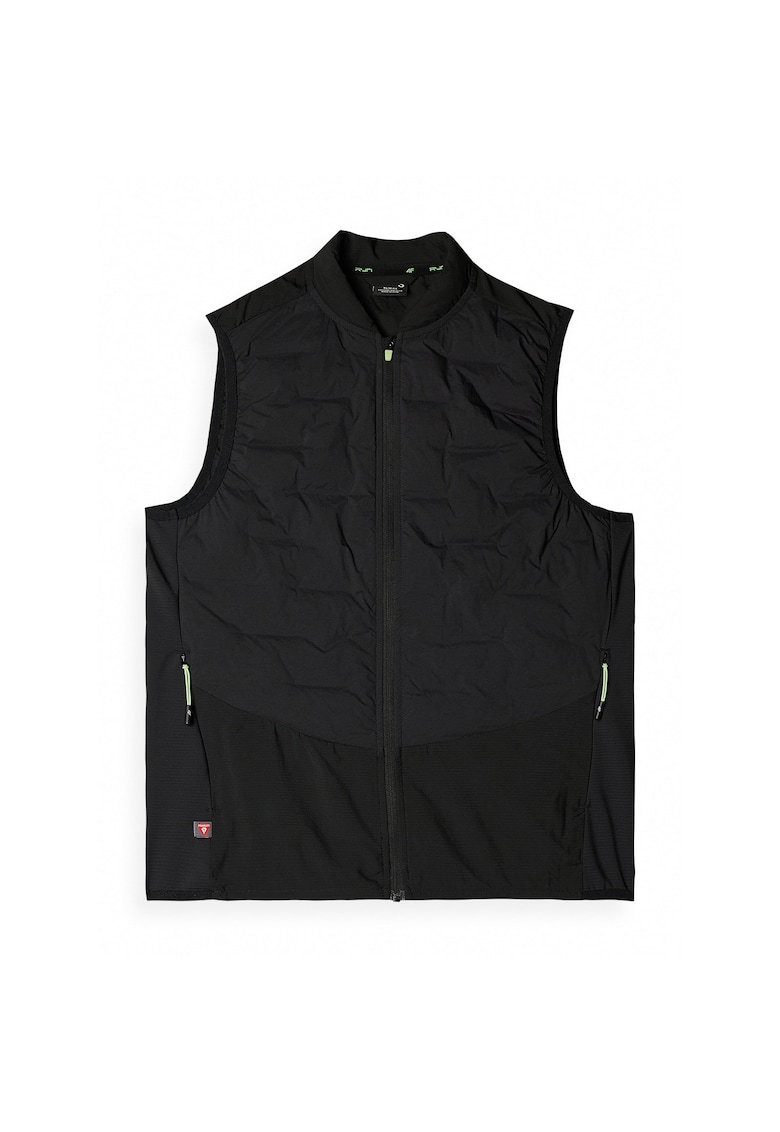 Vesta sport pentru femei - guler ridicat - umplutura PrimaLoft Silver - gri - poliester - pentru alergare