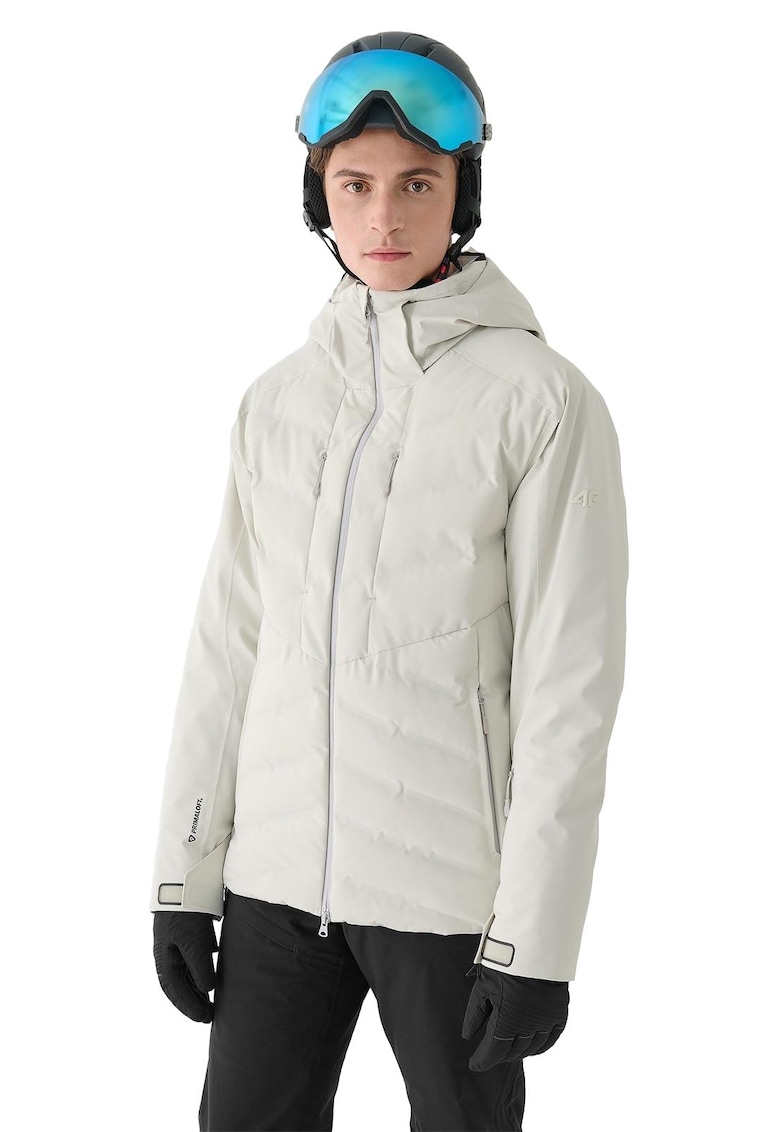 Geaca Tehnica de Schi Dermizax 20000 Barbati - Rezistenta la Intemperii - Nivel inalt de Izolatie PrimaLoft - Gri Deschis - AW24