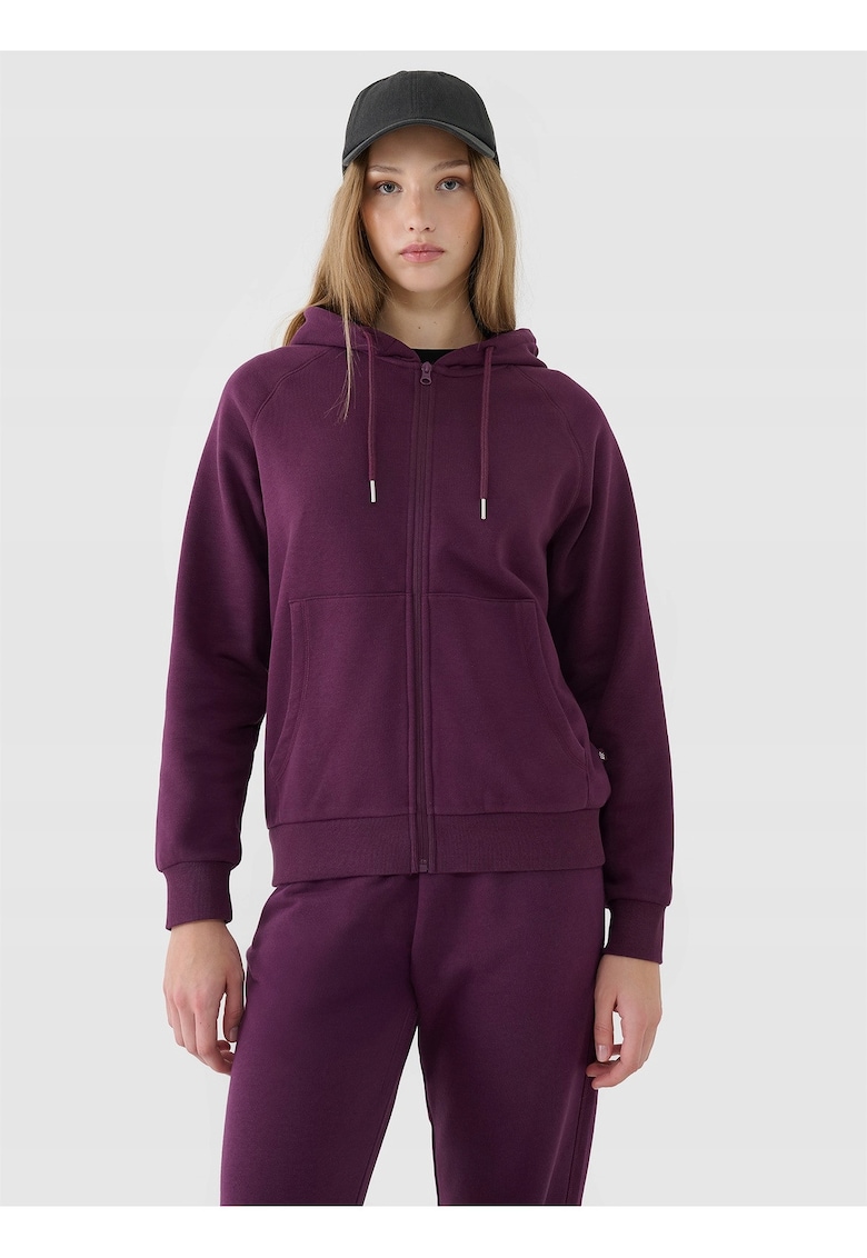 Hanorac Femei Violet Inchis - Sportstyle - Bumbac Premium - Gluga Reglabila si Fermoar Robust - Confortabil si Durabil - Ideale Casuale si Sport - Marimi XS-L - Sezon SS25