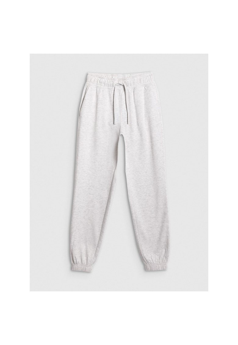 Pantaloni Jogger Femei Gri Deschis - Trening Casual - Bumbac & Poliester - Regular Fit - XS-XXL - Calduros & Confortabil - Cu Buzunare si Elastic Reglabil - 45769 - Gri deschis
