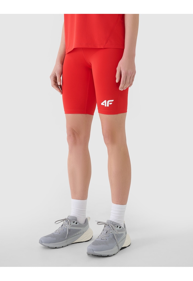 Colanti de ciclism rosii - croiala slim - material sintetic cu uscare rapida