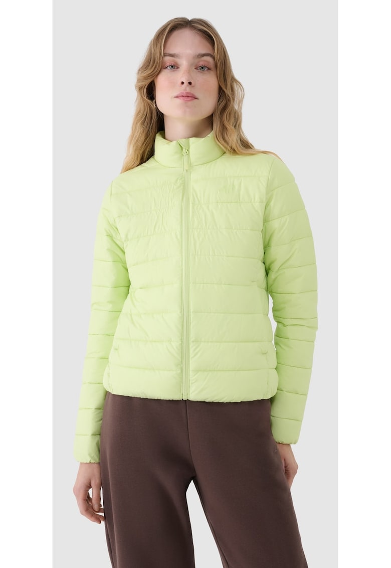 Jacheta de puf sintetic pentru femei - verde - usor pliabila - impermeabila