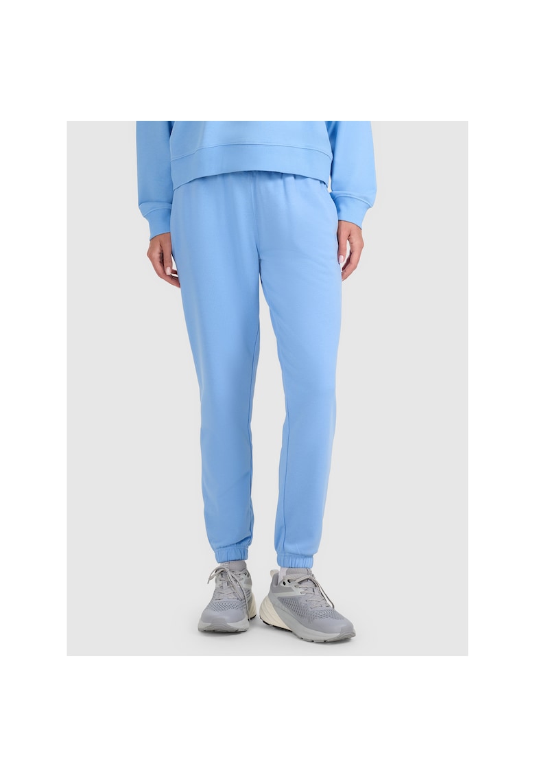 Pantaloni sport dama WMM00TTROF1138-32S - 4F - Bumbac - Albastru