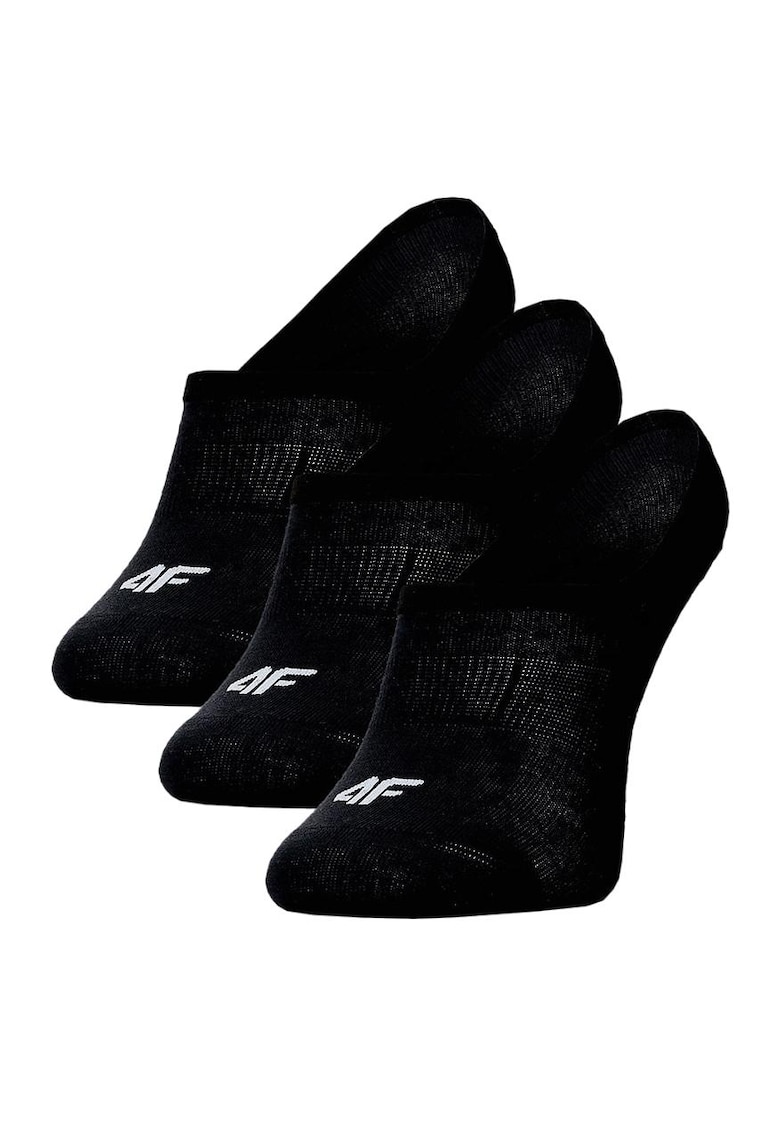 Sosete Invizibile pentru Femei  Bumbac Moale - Negru Intens - Sportstyle - Set 3 Perechi