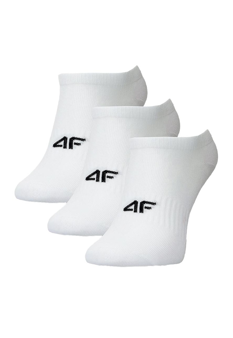 Sosete Talpici Femei Sportstyle  3 Perechi - Bumbac 70% - Taiere Joasa Invizibila - Marimi 35-42 - Alb