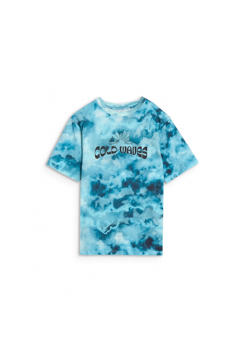Tricou Baieti Junior - Oversize - Multicolor - 100% Bumbac - Imprimeu ""Cold Waves"" - Sportstyle - Marime 140