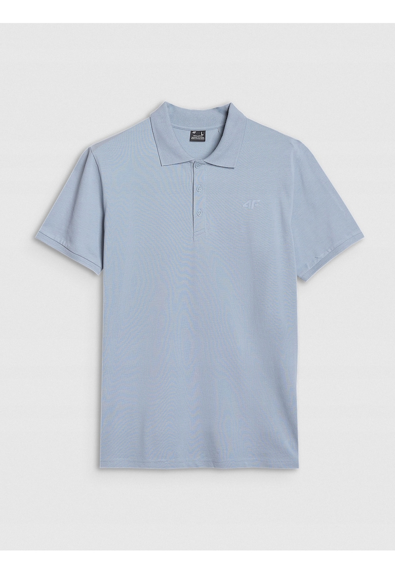 Tricou Polo Barbati Sportstyle Albastru - Bumbac 100% - S-XXL - Croiala Regular - Guler Clasic 3 Nasturi