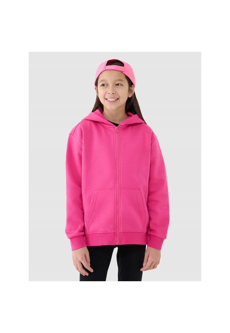 Hanorac pentru fete - roz - oversize - bumbac