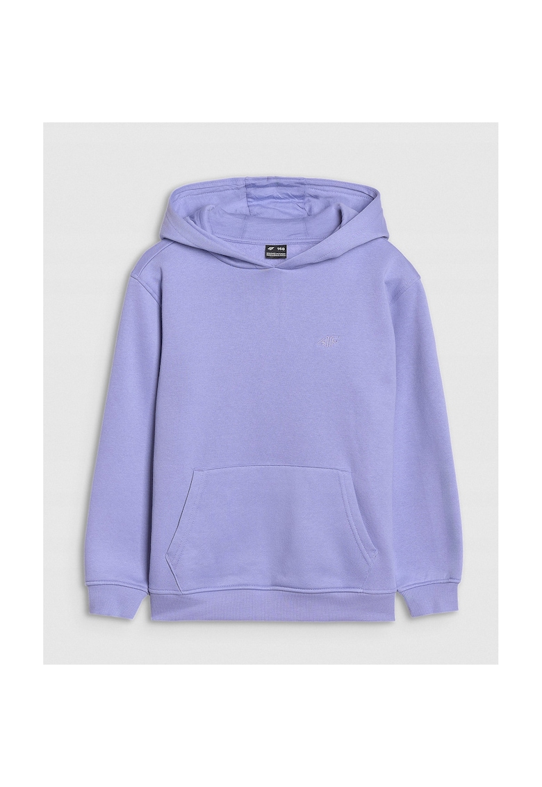 Hanorac copii oversize - gluga - bumbac - albastru marin - pentru fete