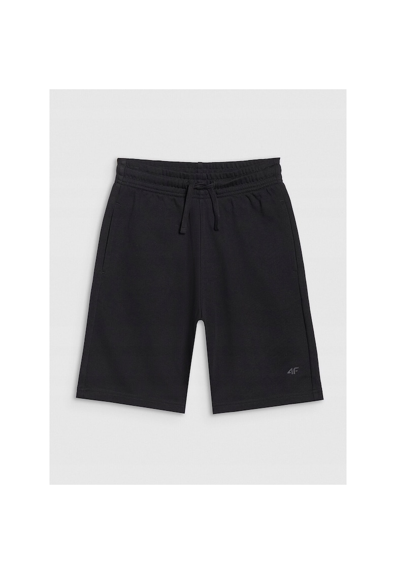 Pantaloni scurti de trening pentru baieti - negru - bumbac -